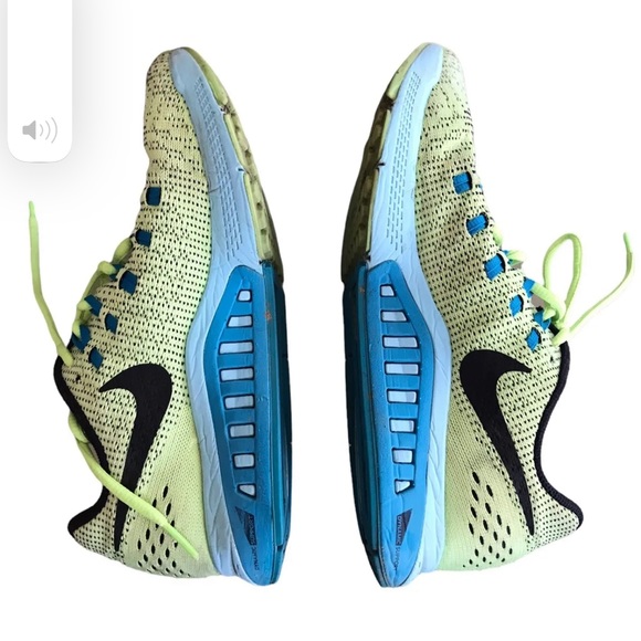 Nike Zoom Running Sneakers Structure 19 Flash Lime Green Black Women Size 8 - Picture 5 of 8